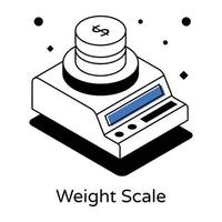 télécharger l'icône isométrique à la mode de l'échelle de poids vecteur