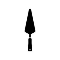 icône noire. spatule à pizza. vecteur