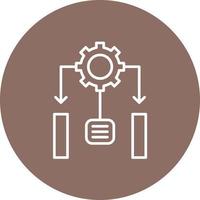 icône de fond de cercle de ligne de processus vecteur