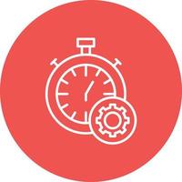 icône de fond de cercle de ligne de gestion du temps vecteur