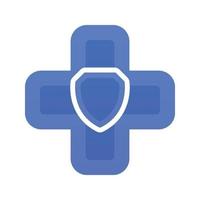 icône de modèle de conception d'élément de logo de bouclier médical vecteur