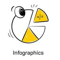 une icône modifiable d'infographie dessinée à la main vecteur