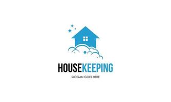 création de logo de nettoyage à domicile et de service à domicile vecteur