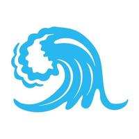 icône de ligne de vague d'eau bleue dans la mer vecteur