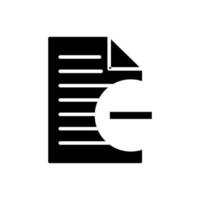icône de papier de note de document vecteur