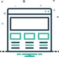 icône de mélange pour l'esquisse de site Web vecteur