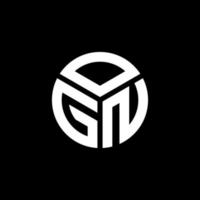 création de logo de lettre ogn sur fond noir. concept de logo de lettre initiales créatives ogn. conception de lettre ogn. vecteur