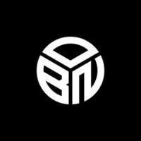 création de logo de lettre obn sur fond noir. concept de logo de lettre initiales créatives obn. conception de lettre obn. vecteur