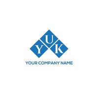 création de logo de lettre yuk sur fond blanc. concept de logo de lettre initiales créatives yuk. conception de lettre beurk. vecteur
