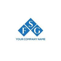 concept de logo de lettre initiales créatives fsg. conception de lettre fsg. création de logo de lettre fsg sur fond blanc. concept de logo de lettre initiales créatives fsg. conception de lettre fsg. vecteur