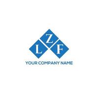 création de logo de lettre lzf sur fond blanc. concept de logo de lettre initiales créatives lzf. conception de lettre lzf. vecteur