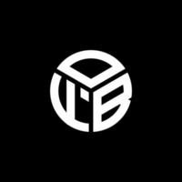 création de logo de lettre ofb sur fond noir. concept de logo de lettre initiales créatives ofb. conception de lettre ofb. vecteur