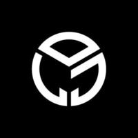 création de logo de lettre olj sur fond noir. concept de logo de lettre initiales créatives olj. conception de lettre olj. vecteur