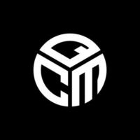 création de logo de lettre qcm sur fond noir. concept de logo de lettre initiales créatives qcm. conception de lettre qcm. vecteur