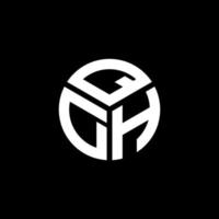 création de logo de lettre qdh sur fond noir. qdh concept de logo de lettre initiales créatives. conception de lettre qdh. vecteur