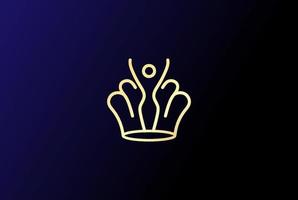 couronne de reine femme royale pour vecteur de conception de logo spa bien-être yoga