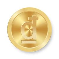 concept de pièce de monnaie d'or dong de monnaie web internet vecteur