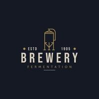 création de logo d'art en ligne de bière artisanale et de brasserie