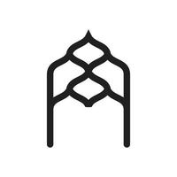 logo islamique, mosquée vecteur