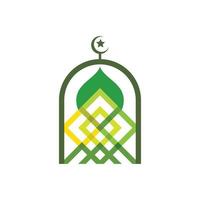 logo islamique, mosquée vecteur