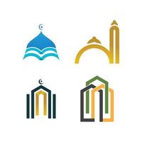 logo islamique, mosquée vecteur