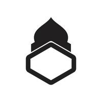 logo islamique, mosquée vecteur