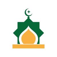 logo islamique, mosquée vecteur