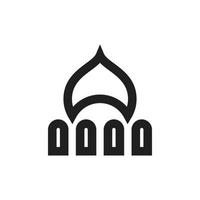 logo islamique, mosquée vecteur