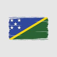 coups de pinceau du drapeau des îles salomon. drapeau national vecteur