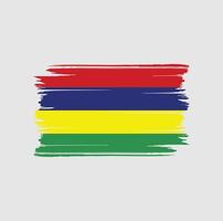 brosse drapeau maurice. drapeau national vecteur