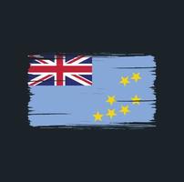 coups de pinceau du drapeau tuvalu. drapeau national vecteur
