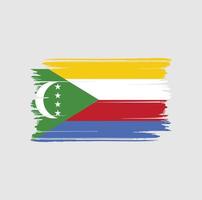 brosse de drapeau des comores. drapeau national vecteur