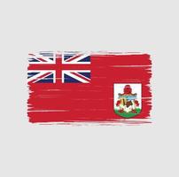 coups de pinceau du drapeau des bermudes. drapeau national vecteur