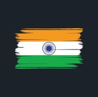 brosse de drapeau de l'inde. drapeau national vecteur