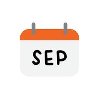 calendrier vectoriel septembre pour site web, cv, présentation