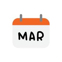 calendrier vectoriel mars pour site web, cv, présentation