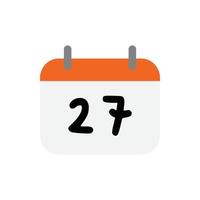 vecteur calendrier jour 27 pour site web, cv, présentation