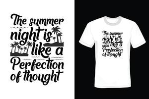conception de t-shirt d'été, vintage, typographie vecteur