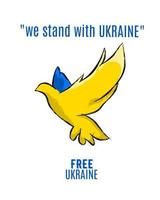 illustration graphique vectoriel de la colombe le symbole de la paix, de l'ukraine libre, adapté à la bannière, à l'affiche, à la campagne, etc.