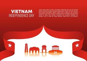 fête de l'indépendance du vietnam pour la célébration nationale le 2 septembre. vecteur