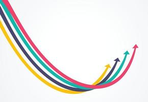 flèches de croissance financière avec coloré. illustration vectorielle vecteur