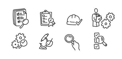 vérifier l'icône dans le style doodle. éléments de liste de contrôle dessinés à la main. collection de symboles de qualité. vérifier les éléments. vecteur