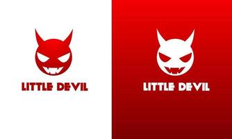 modèle logo petit diable couleur rouge vecteur