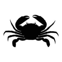 art de silhouette de crabes vecteur