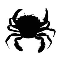 art de silhouette de crabes vecteur