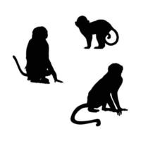 art de silhouette de singe vecteur