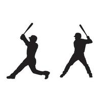 silhouette de base-ball vecteur