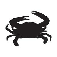 art de silhouette de crabes vecteur