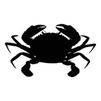 art de silhouette de crabes vecteur