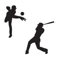 silhouette de base-ball vecteur